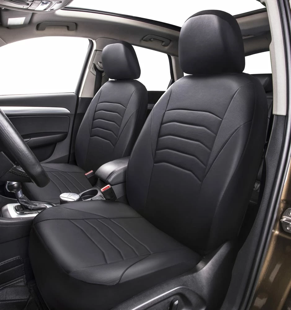 AutoTrends Carbon Fibre Seat Covers, 2-pk 4 AutoTrends Carbon Fibre Seat Covers, 2-pk - Image 2