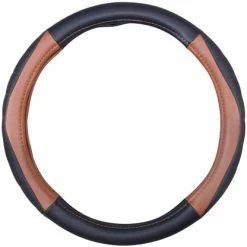 AutoTrends Glovebox Sport Faux Leather Steering Wheel Cover, Blue & Black