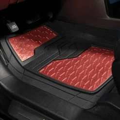AutoTrends Sporty Vinyl Aluminum Floor Mat, Red, 4-pk 9 AutoTrends Sporty Vinyl Aluminum Floor Mat, Red, 4-pk -AutoTrends Shop motomaster sporty floor mat red 2 pc 16fd43dd 2beb 421d 8fea f490bb80cabf